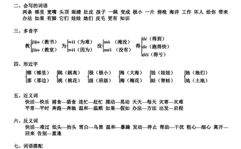 二（上）语文第1-4单元期中复习必记（抖音）_二年级上下册资料_小学二年级学习资料-25年更新版_2-01、小学二年级语文上册_2-1-1、复习、知识点、归纳汇总_精品重点知识总汇