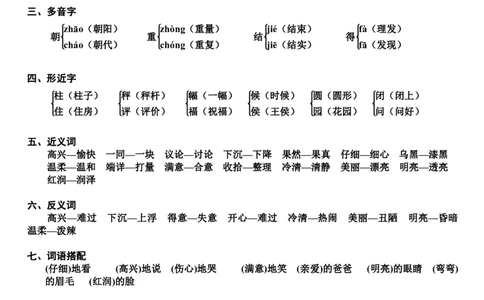 二（上）语文第1-4单元期中复习必记（抖音）_二年级上下册资料_小学二年级学习资料-25年更新版_2-01、小学二年级语文上册_2-1-1、复习、知识点、归纳汇总_精品重点知识总汇