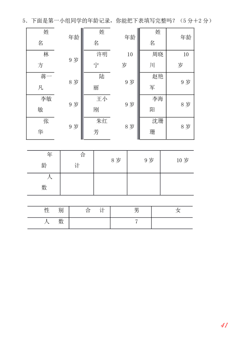 人教版小学数学二年级上册期末考试(精选5套试卷及标准答案)_二年级上下册资料_二年级语数英上下册学习资料_3-7-3、小学二年级数学上册_人教版_5、期末测试卷