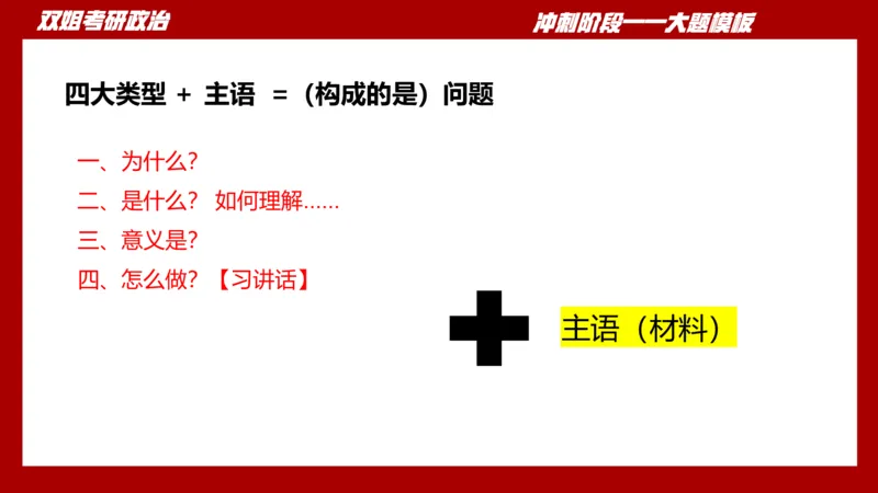 大题模板38时政_2026考公资料_（49）政治理论合集_政治理论合集_2025考研政治_14.双姐_07.大题模板训练_讲义