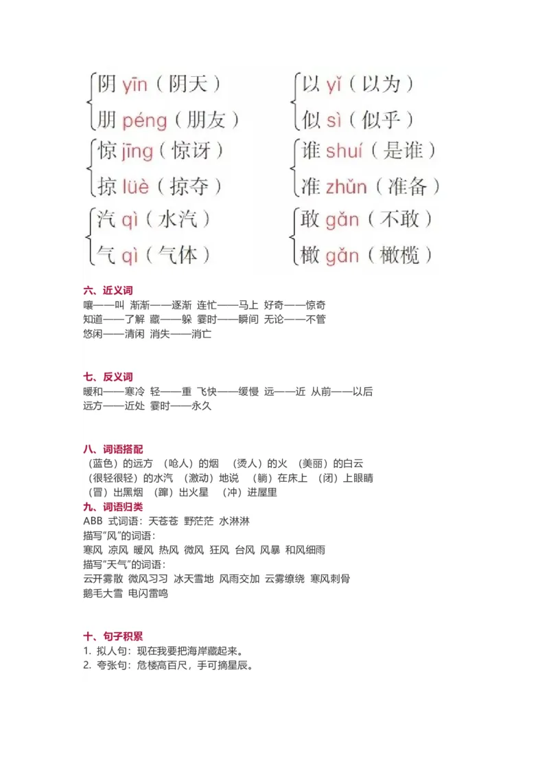 小学二年级上册-语文第七单元知识点_二年级上下册资料_小学二年级学习资料-25年更新版_2-01、小学二年级语文上册_2-1-1、复习、知识点、归纳汇总_小学二年级上册-语文单元知识点