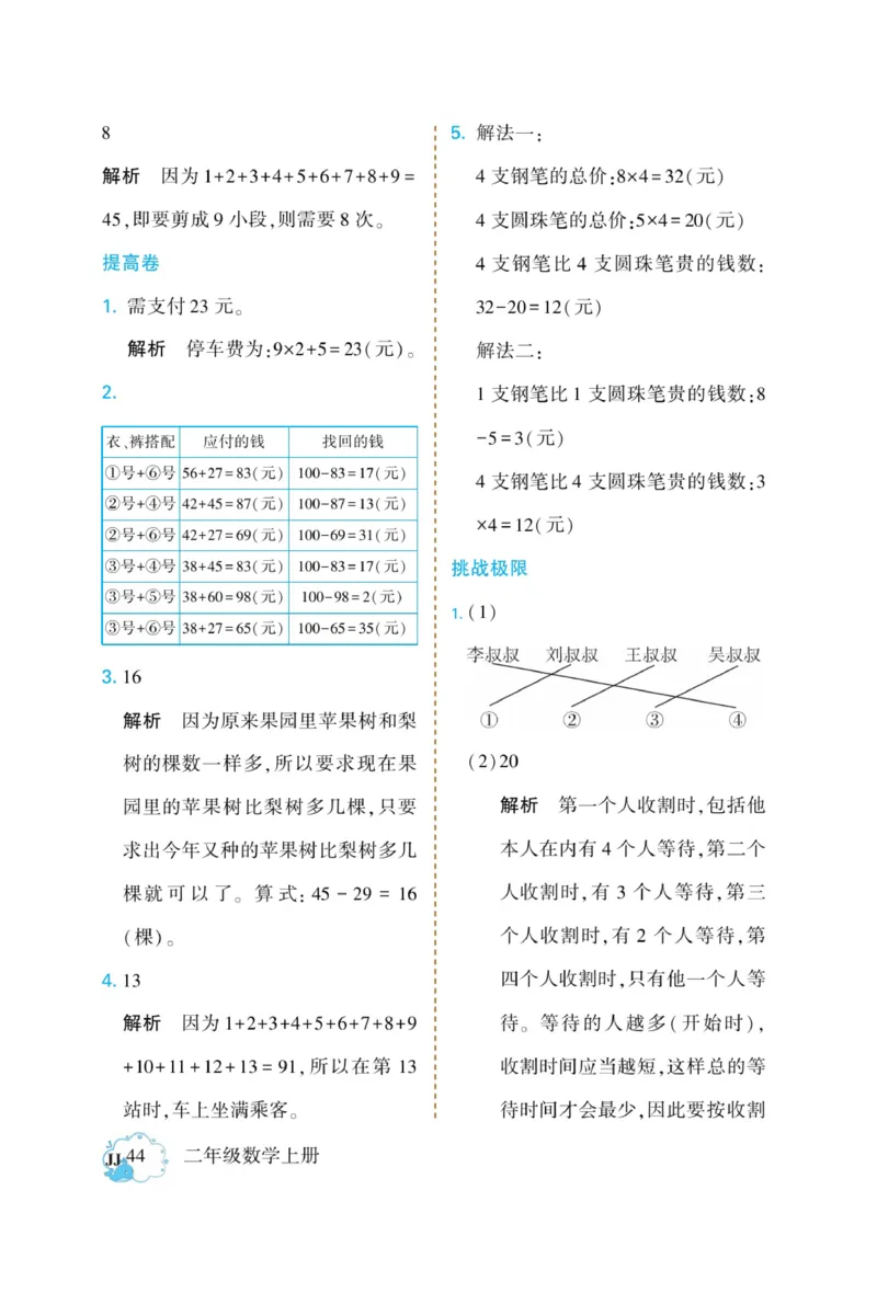 《龙门小考王》数学2年级上册（JJ）_二年级上下册资料_小学二年级学习资料-25年更新版_2-03、小学二年级数学上册_2-3-2、练习题、作业、试题、试卷_冀教版_电子册类