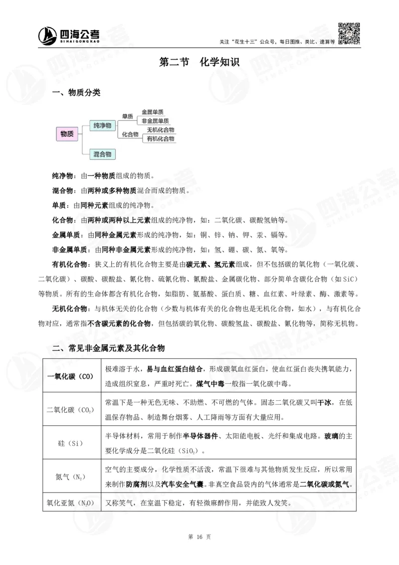 四海常识判断背诵手册16-22节答案_2026考公资料_（01）花生十三_01系统班（2026版）花生十三旗舰班（行测+申论）_常识判断_背诵手册