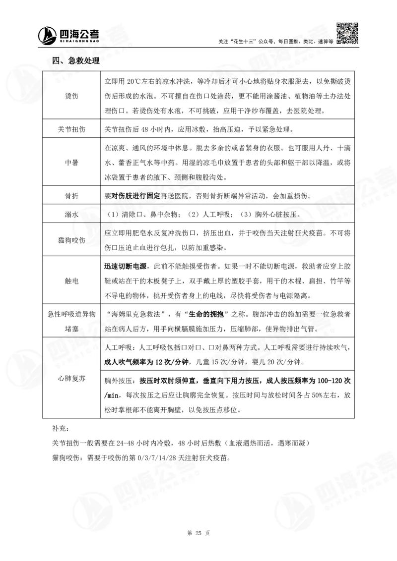四海常识判断背诵手册16-22节答案_2026考公资料_（01）花生十三_01系统班（2026版）花生十三旗舰班（行测+申论）_常识判断_背诵手册