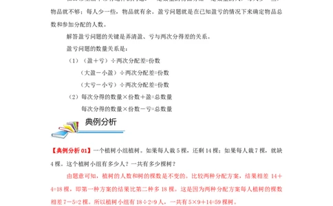 专题27盈亏问题（解析）_小学数学思维训练电子版举一反三奥数逻辑拓展专项图解强化_四年级_（培优提升讲义）2022-2023学年四年级数学思维拓展举一反三精编讲义（通用版）(26)份