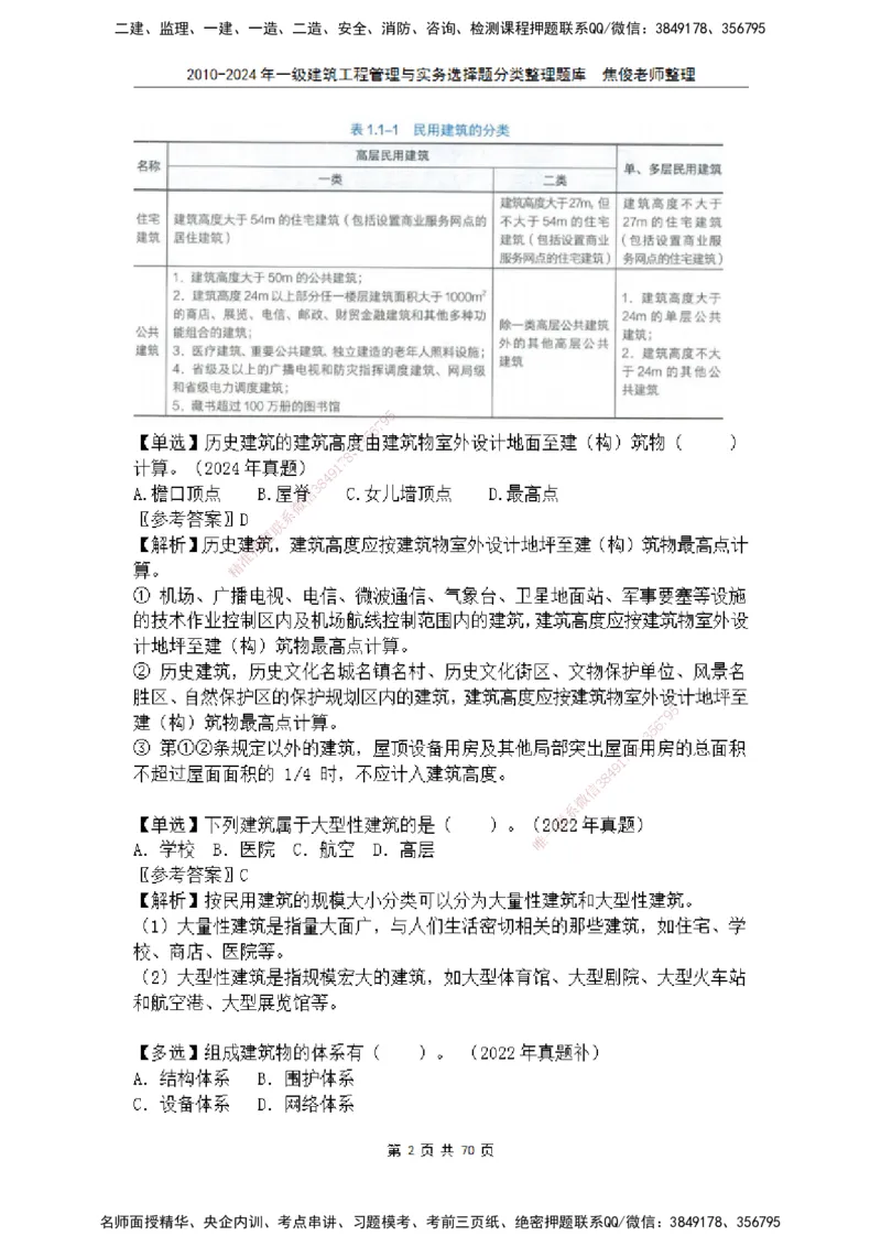 2025一建建筑选择题分类整理_2026年一级建造师_2026年一建建筑_2025年一建建筑SVIP_04-冲刺串讲✿考点强化✿小灶集训_52-建筑《冲刺面授班》焦俊SMR_课件