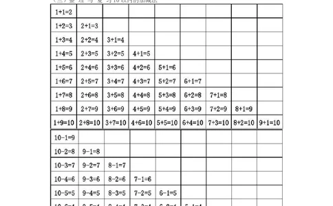 北师大版一年级数学上册知识点汇总_一年级上下册资料_小学一年级学习资料-25年更新版_1-03、小学一年级数学上册_北师大版_01、知识汇总