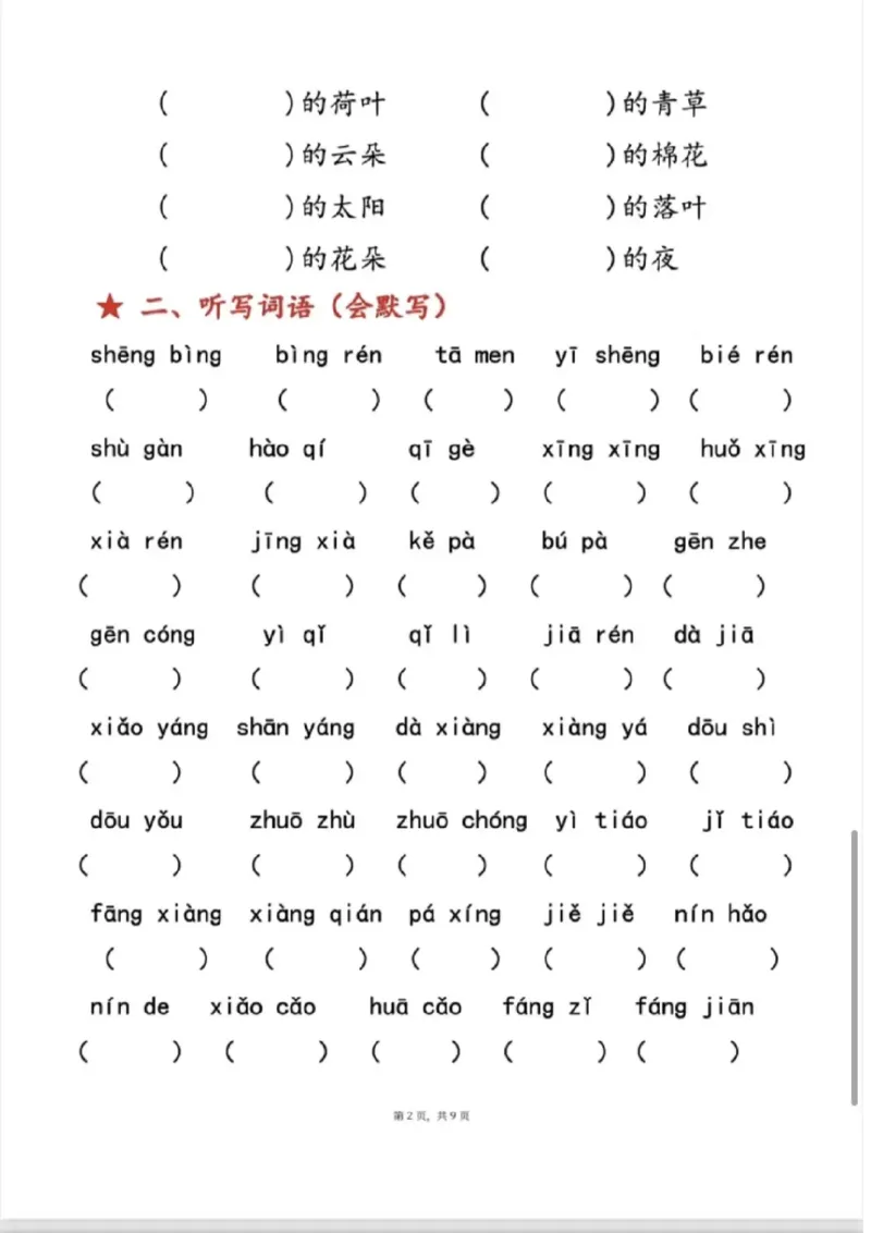 一年级语文下册第八单元考点总结_一年级上下册资料_小学一年级学习资料-25年更新版_1-02、小学一年级语文下册_3-6-2-1、复习、知识点、归纳汇总_部编（人教）版