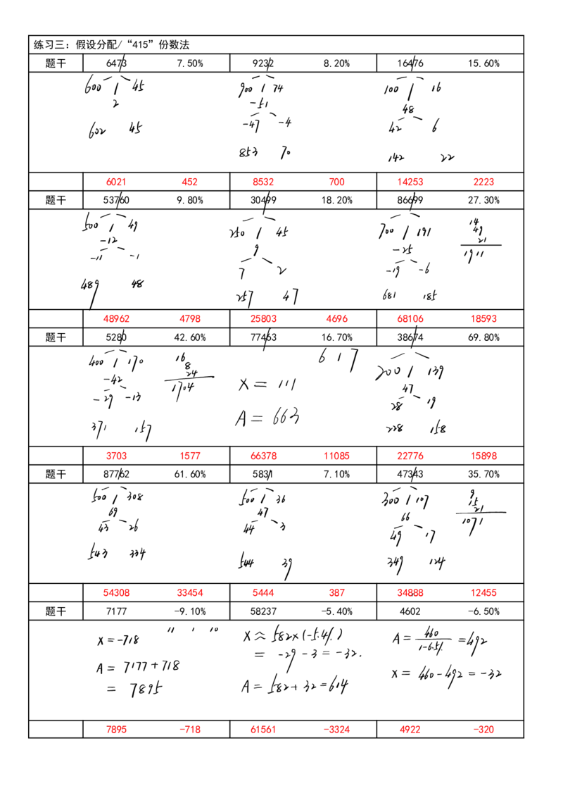 四海速算练习二过程版答案_2026考公资料_花生十三合集_旗舰班-国考2025花生十三旗舰班（花生行测+飞扬申论）⭐_1.花生十三行测（系统班+刷题班）_资料分析速算课