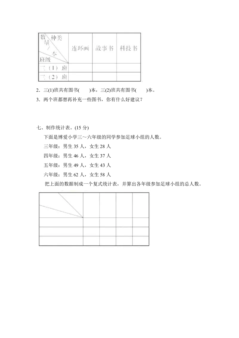 人教版三年级数学下册第三单元测试题及答案1_三年级上下册资料_三年级上语数英上下册学习资料_3-8-4、小学三年级数学下册_人教版_3、单元测试卷