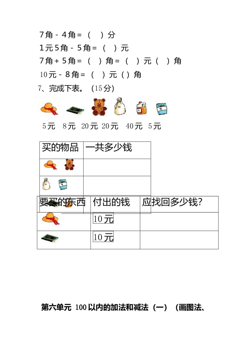 数学1下知识点归纳及易错题_一年级上下册资料_小学一年级学习资料-25年更新版_1-04、小学一年级数学下册_1-4-1、复习、知识点、归纳汇总_通用