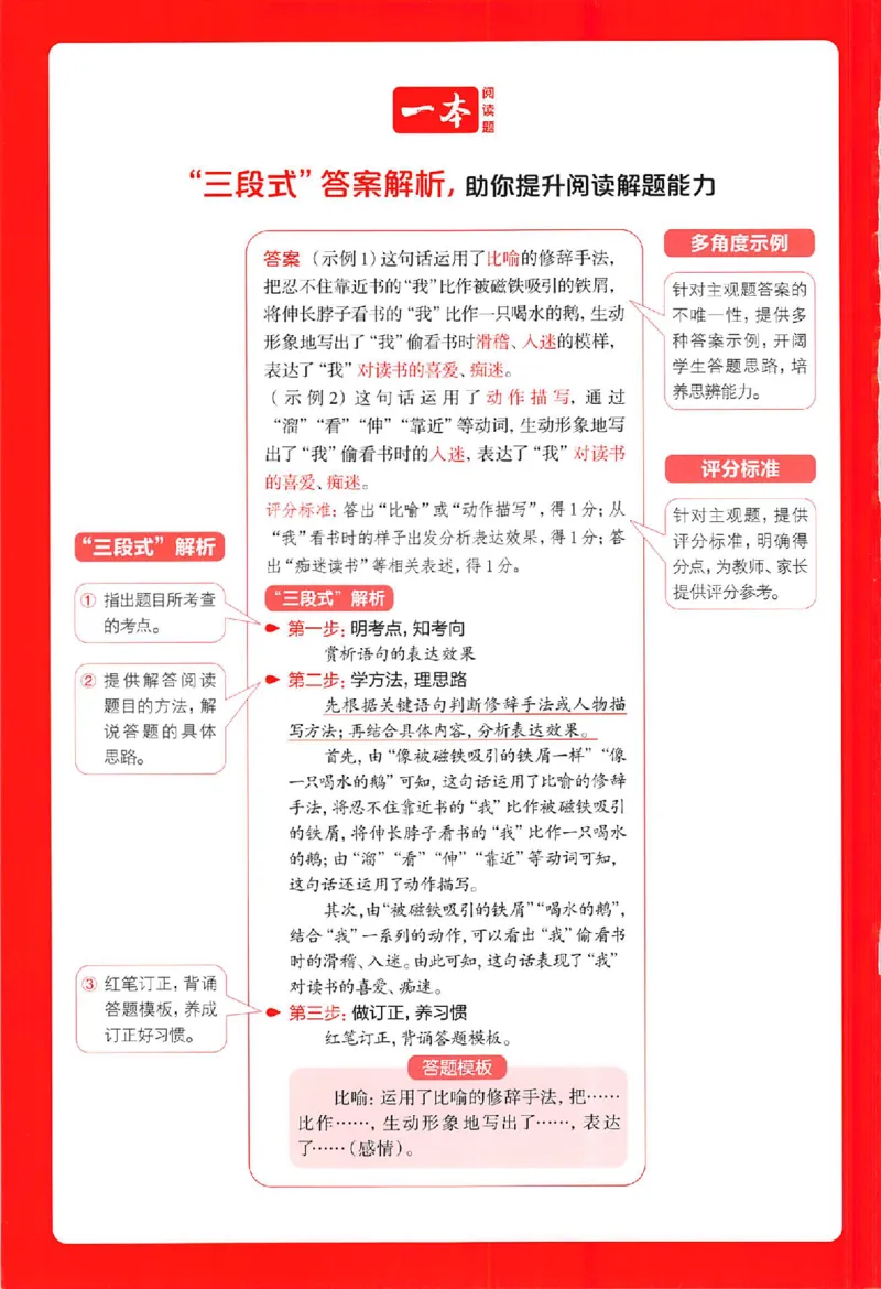 小语阅读100篇五年级答案册_25秋《一本小学语文阅读训练100篇第13版》1-6_一本小语阅读训练100篇5年级