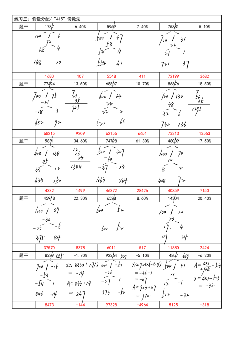 四海速算练习六过程版答案_2026考公资料_花生十三合集_旗舰班-国考2025花生十三旗舰班（花生行测+飞扬申论）⭐_1.花生十三行测（系统班+刷题班）_资料分析速算课