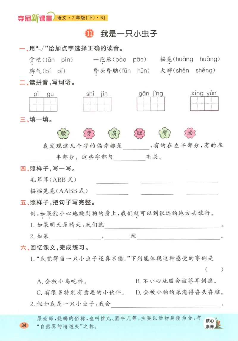 夺冠新课堂.二年级语文_二年级上下册资料_53黄冈多个品牌系列资料_语文