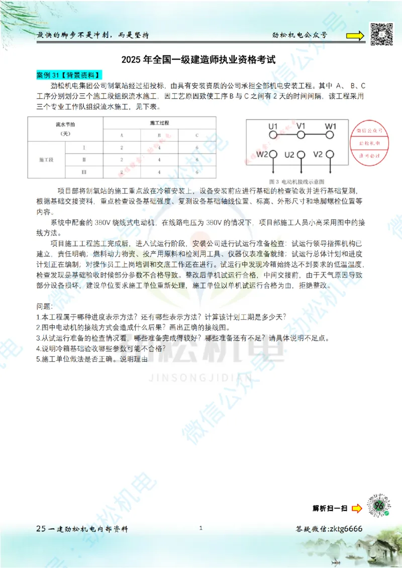 25年案例专题31-35空白_2026年一级建造师_2026年一建机电_2025年一建机电SVIP_02-基础精讲✿高端面授✿深度强化_30-机电《全系VIP班》劲松SMR_07.案例专题