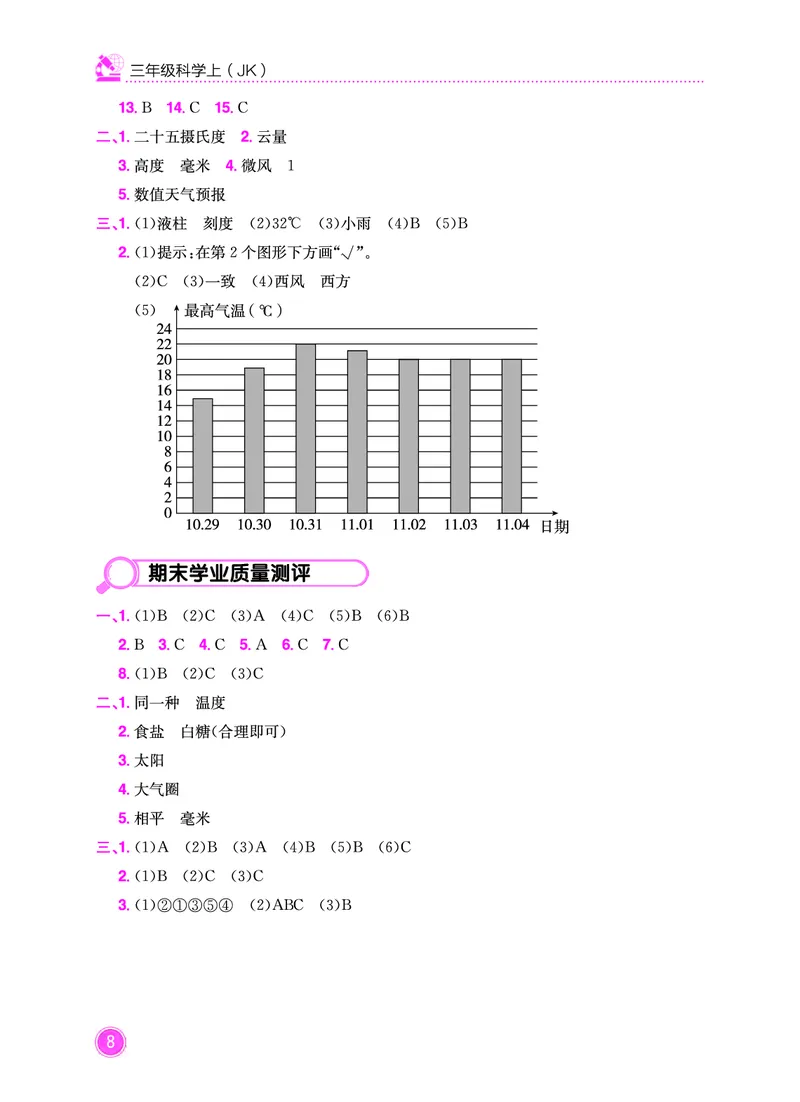 《黄冈小状元作业本》科学3年级上册（教科版）_三年级上下册资料_小学三年级学习资料-25年更新版_3-09、小学三年级科学上册_教科版_电子册类