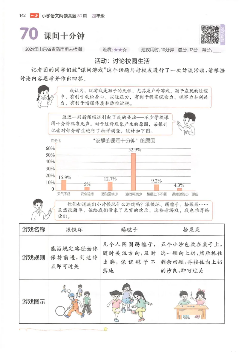 小语阅读80篇四年级_26版一本小学语文阅读真题80篇1-6级_26版一本小学语文阅读真题80篇-4年级