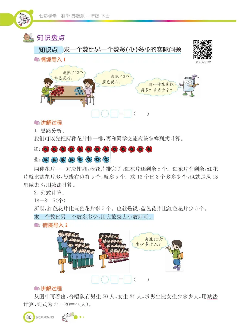数学-苏教版一年级下册学生用书_一年级上下册资料_小学一年级学习资料-25年更新版_1-04、小学一年级数学下册_1-4-3、课件、讲义、教案、教材讲解