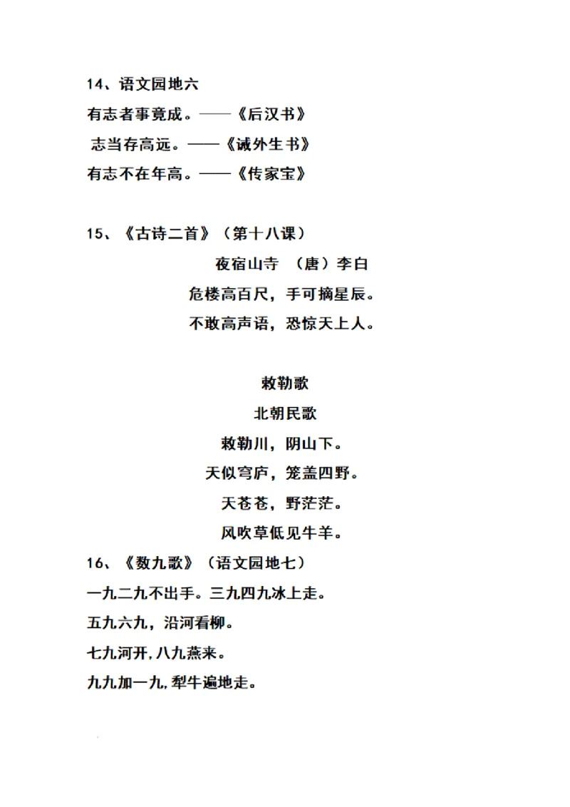 二（上）语文期末：必背诵内容汇总.考点_二年级上下册资料_小学二年级学习资料-25年更新版_2-01、小学二年级语文上册_2-1-1、复习、知识点、归纳汇总_精品重点知识总汇