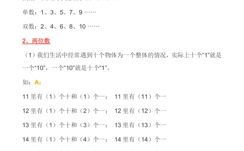 北师大版丨一年级数学上册知识点预习总览_一年级上下册资料_一年级上语数英上下册学习资料_3-6-3、小学一年级数学上册_北师大版_1、知识点总结