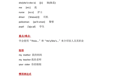 外研社版小学英语(一年级起点)一年级下册Module1知识点精析_一年级上下册资料_小学一年级学习资料-25年更新版_1-06、小学一年级英语下册_1-6-1、知识点、测试卷、电子书_外研版一起点