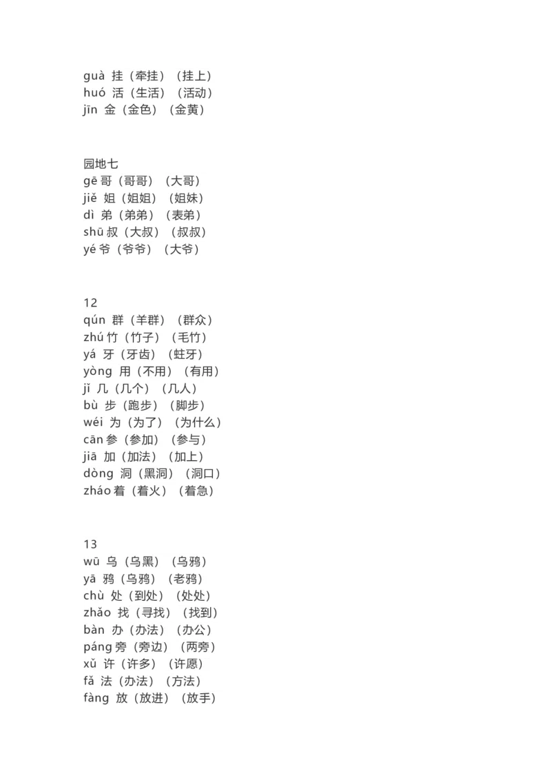 人教部编版一年上册语文识字表生字组词带拼音_一年级上下册资料_小学一年级学习资料-25年更新版_1-01、小学一年级语文上册_01、知识汇总