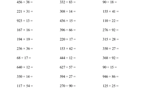 口算题(总复习四年级上册)2000题_小学数学口算计算速算练习1（1-6）题目类型全_四年级_口算4年级上册12000题_4上口算题(总复习四年级上册)2000题