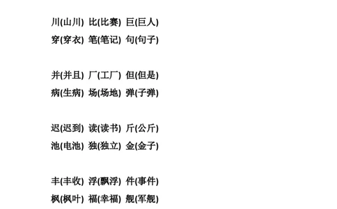 同音字归类_二年级上下册资料_二年级语数英上下册学习资料_3-7-1、小学二年级语文上册_统编、部编、人教（语文全国统一只有一个版）_1、知识点总结_专项-字词句子