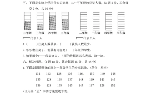 人教版二年级数学下册第一单元测试卷及答案1_二年级上下册资料_二年级语数英上下册学习资料_3-7-4、小学二年级数学下册_人教版_3、单元测试卷