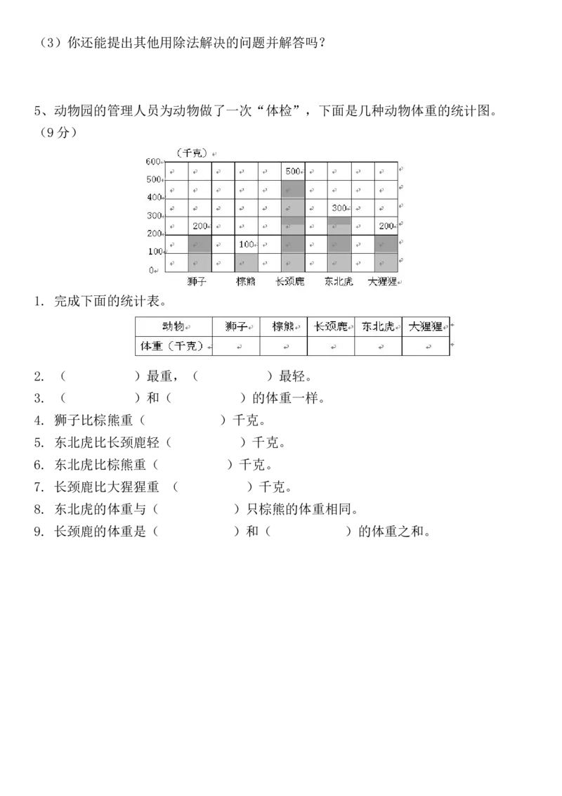 新人教版二年级下册数学期末试卷_二年级上下册资料_二年级语数英上下册学习资料_3-7-4、小学二年级数学下册_人教版_5、期末测试卷