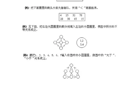 小学一年级下册数学奥数知识点讲解第11课《不等与排序》试题附答案(1)_一年级上下册资料_3-2-1、小学奥数一年级_小学一年级下册数学奥数知识点讲解