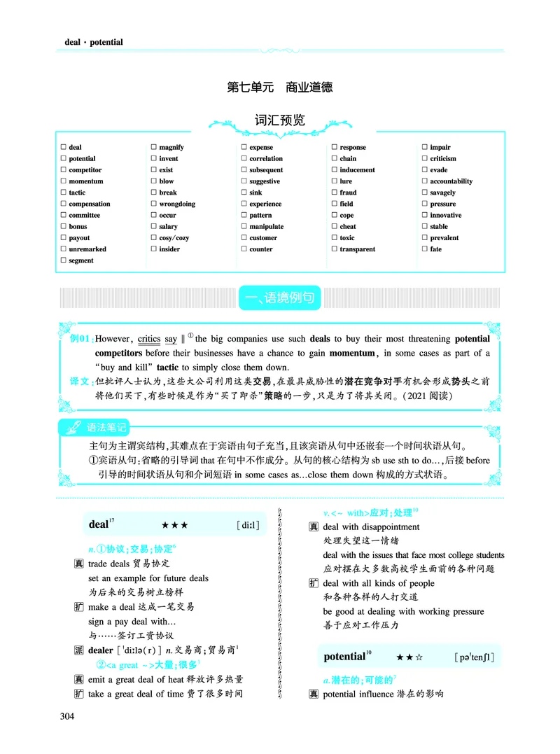 第三部分商业经济（第二板块核心词）_考研英语真题_考研英语（二）历年真题_单词资料_英语二黄皮书词汇电子版（语境例句版）