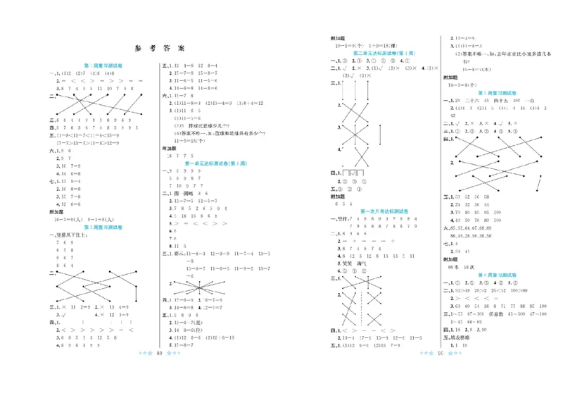 《黄冈学霸A+》数学1年级下册（BS）_一年级上下册资料_小学一年级学习资料-25年更新版_1-04、小学一年级数学下册_1-4-2、练习题、作业、试题、试卷_北师大版_电子册类