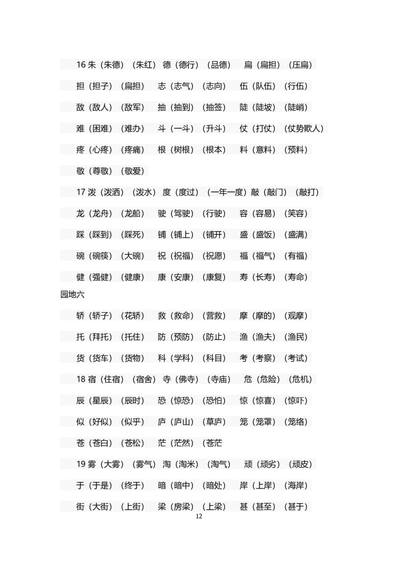 全册生字组词汇总_二年级上下册资料_二年级语数英上下册学习资料_3-7-1、小学二年级语文上册_统编、部编、人教（语文全国统一只有一个版）_1、知识点总结_专项-字词句子