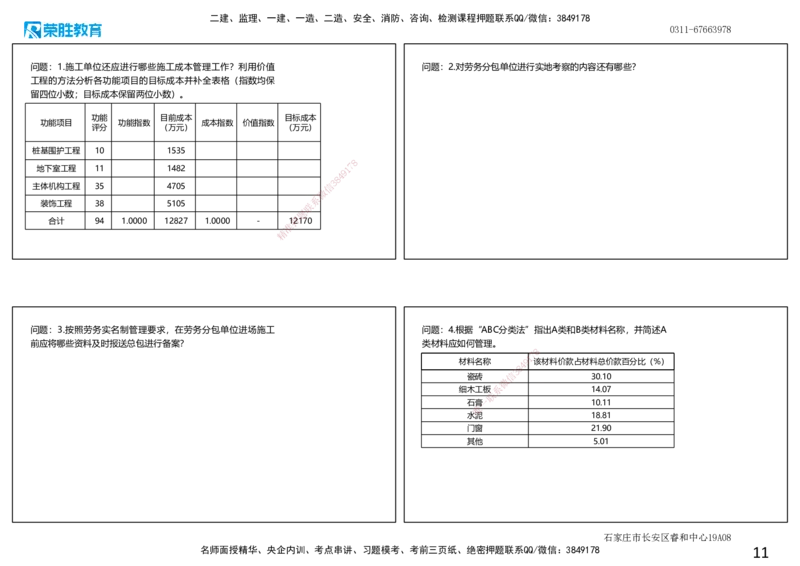 2025一建建筑狂飙120分案例题纯题目2（可打印版）_2026年一级建造师_2026年一建建筑_2025年一建建筑SVIP_04-冲刺串讲✿考点强化✿小灶集训_讲义