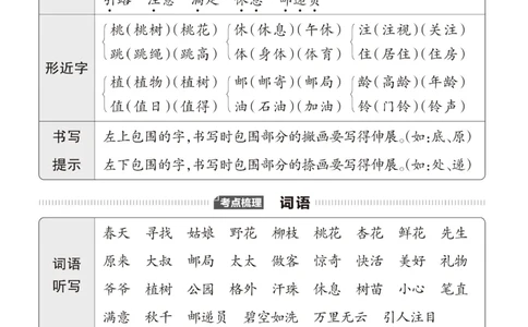 小学语文《考点梳理手册》2年级下册_二年级上下册资料_小学二年级学习资料-25年更新版_2-02、小学二年级语文下册_2-2-1、复习、知识点、归纳汇总_语文知识点总结（按单元）
