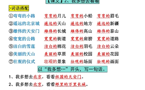 一年级下册语文全册仿写句子汇总_纯图版_一年级上下册资料_一年级下册小红书同款资料_一下语文