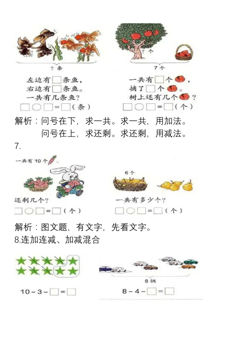 小学数学一年级上册重点、难点、知识总结_一年级上下册资料_小学一年级学习资料-25年更新版_1-03、小学一年级数学上册_通用_知识点