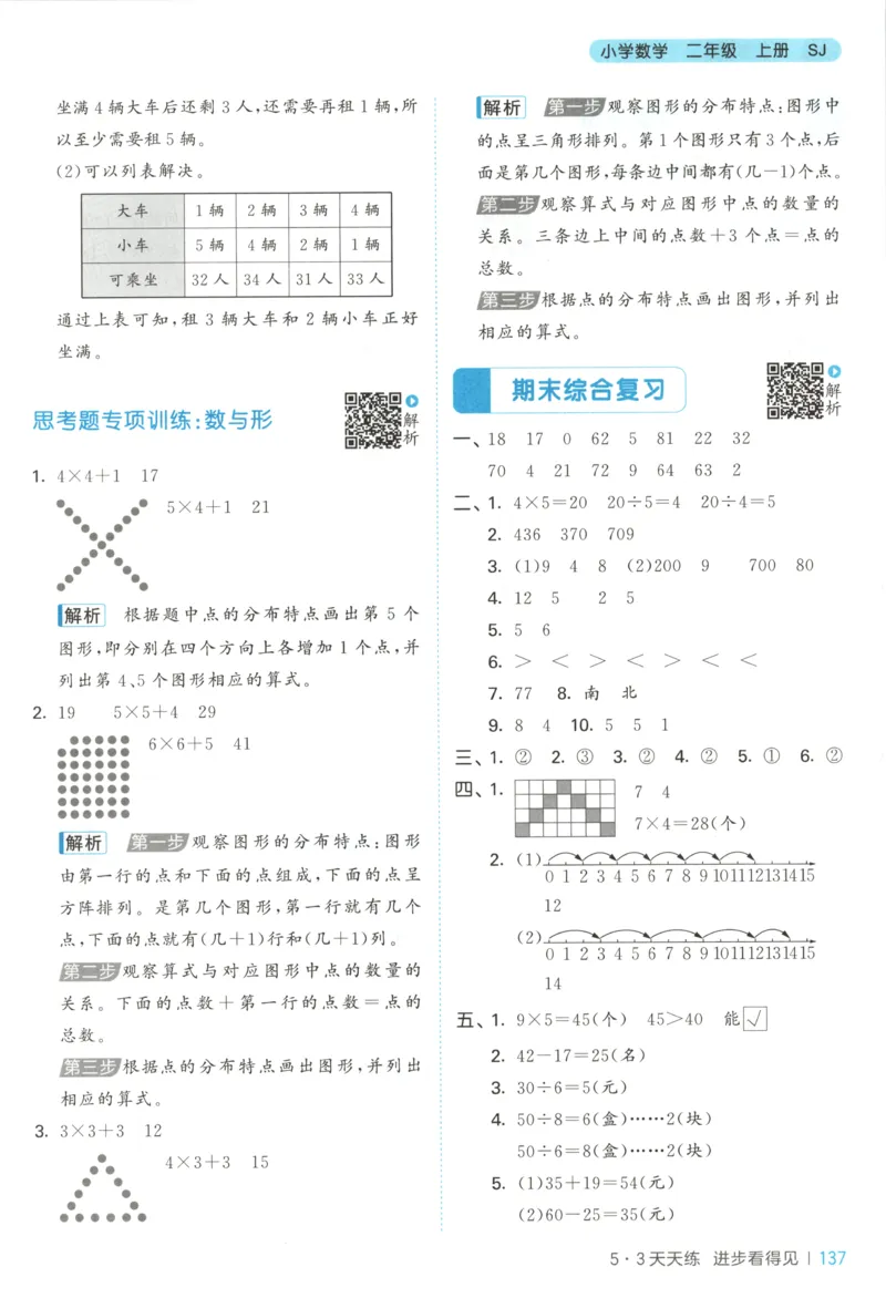二年级数学上册苏教版25秋《53天天练》答案_25秋小学语数英习题试卷_数学_苏教版_1-6年级数学上册苏教版25秋《53天天练》_二年级数学上册苏教版25秋《53天天练》