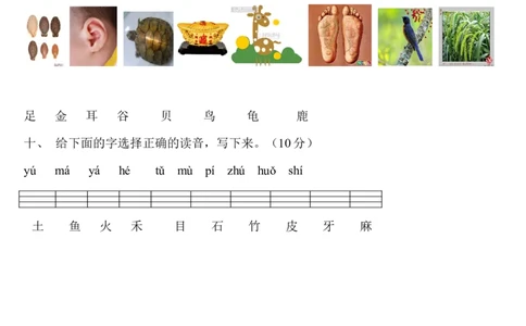 小学一年级上册语文资料-拼音测验卷（六）_一年级上下册资料_小学一年级学习资料-25年更新版_1-01、小学一年级语文上册_08、专项练习_拼音生字
