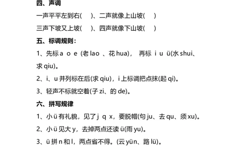 小学一年级上册语文资料-语文拼音知识汇总及每日拼读练习报_一年级上下册资料_小学一年级学习资料-25年更新版_1-01、小学一年级语文上册_01、知识汇总