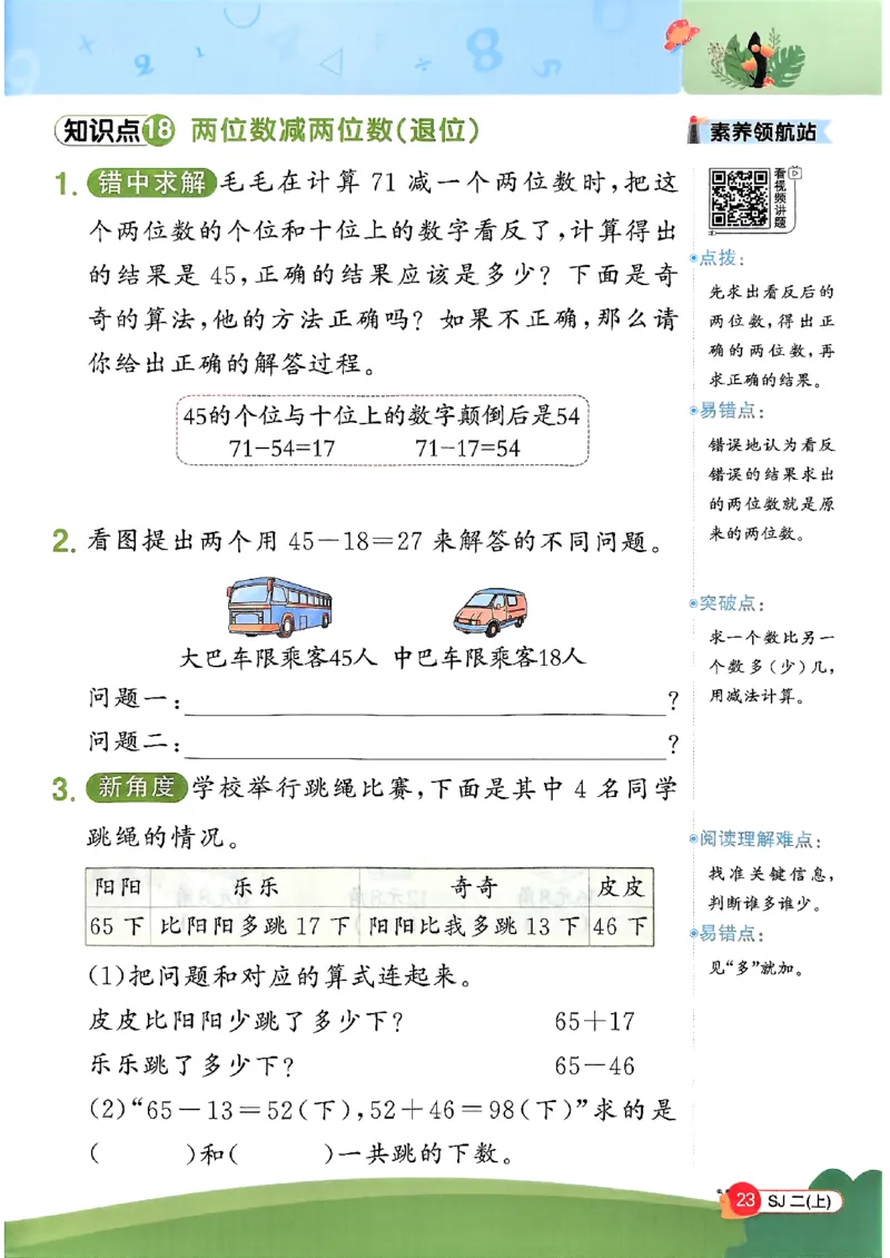 二上创新情境题苏教_25秋小学语数英习题试卷_数学_苏教版_阳光同学计算小达人苏教25年上册1-6_阳光同学计算小达人SJ2上