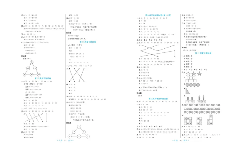 《黄冈学霸A+》数学1年级下册（RJ）_一年级上下册资料_小学一年级学习资料-25年更新版_1-04、小学一年级数学下册_1-4-2、练习题、作业、试题、试卷_人教版_电子册