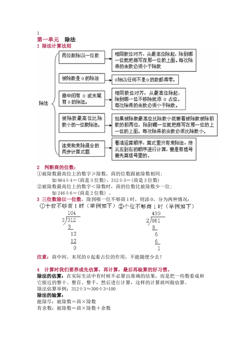北师大版三年级（下册）数学知识要点归纳_三年级上下册资料_小学三年级学习资料-25年更新版_3-04、小学三年级数学下册_3-4-1、复习、知识点、归纳汇总_北师大版