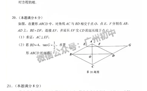 2025荔湾区中考一模数学试题_广州九上月考+期中+期末+一模二模+中考真题_广州2025年中考一模_2025年11区中考一模_荔湾区