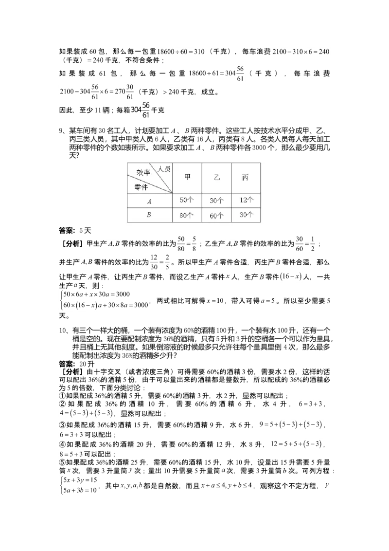 数学六年级第17讲应用题综合二（教师版+学生版，含详细解析）全国通用_小学数学思维训练电子版举一反三奥数逻辑拓展专项图解强化_六年级