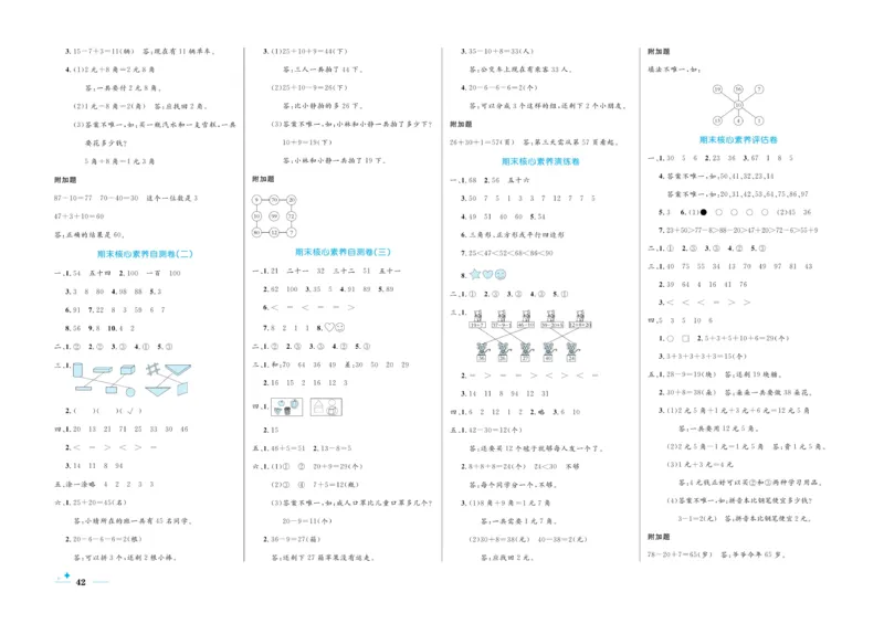 《黄冈名卷》单元检测卷-数学1年级下册（RJ）_一年级上下册资料_小学一年级学习资料-25年更新版_1-04、小学一年级数学下册_1-4-2、练习题、作业、试题、试卷_人教版_电子册