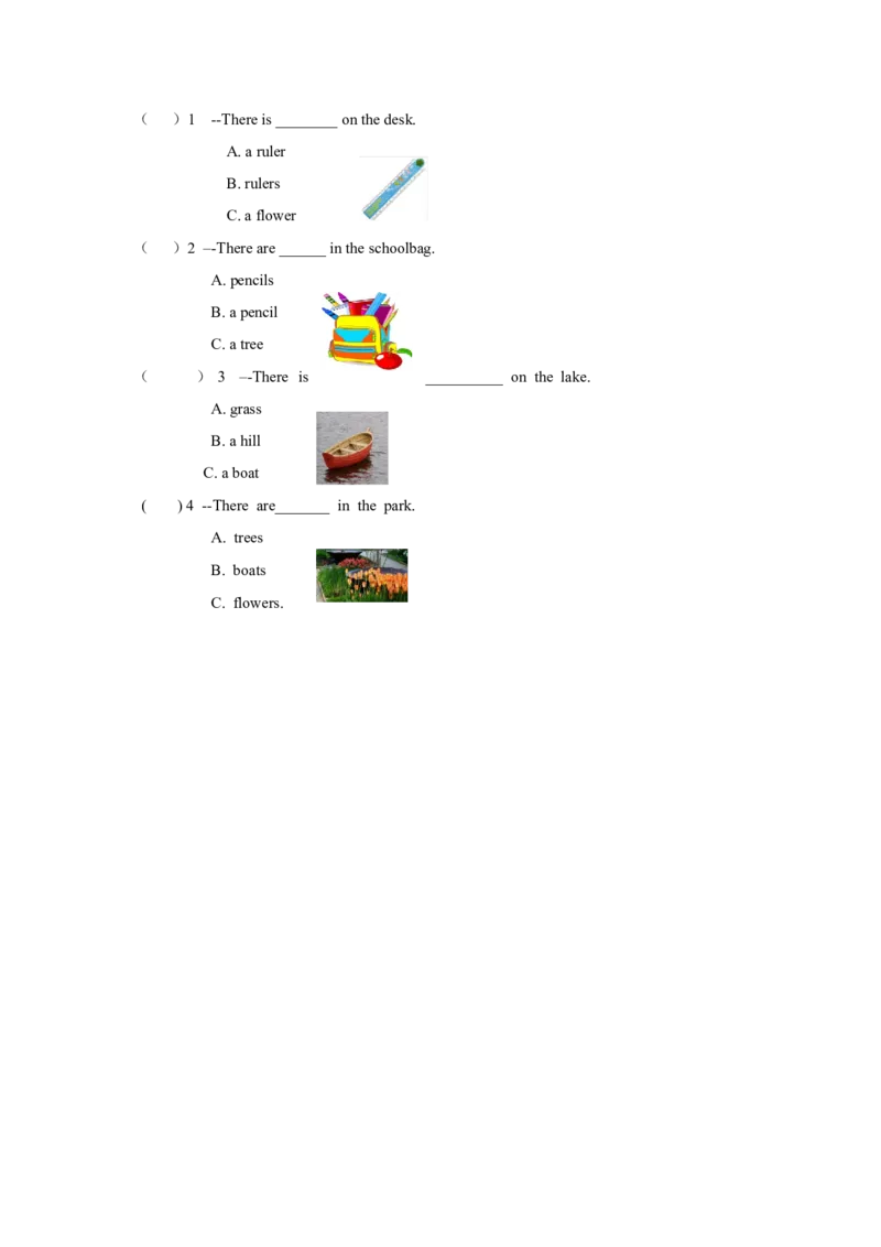 人教新起点二年级上册Unit5习题第3课时_二年级上下册资料_二年级语数英上下册学习资料_3-7-5、小学二年级英语上册_人教版一起点_2、同步练习_人教新起点二年级英语上册Unit5