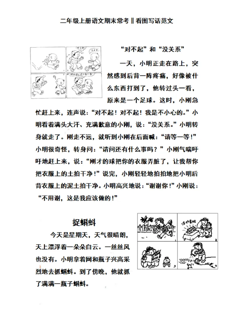 二（上）语文期末常考看图写话范文_二年级上下册资料_小学二年级学习资料-25年更新版_2-01、小学二年级语文上册_2-1-2、练习题、作业、试题、试卷_专项练习