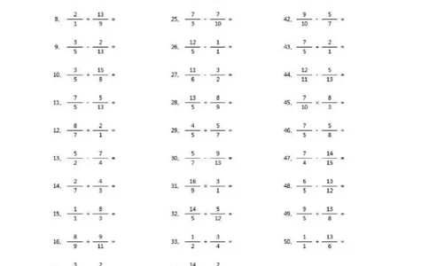 分数加减乘除混合第1-20篇（高级）_小学数学口算竖式脱式计算应用题一二三四五六年级上下册电_小学数学口算题库电子版（1-6）_小学数学口算五年级_口算题适合5年级
